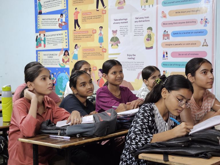 Classroom learning at Excellence Academy, Gwalior - CBSE and MP Board coaching